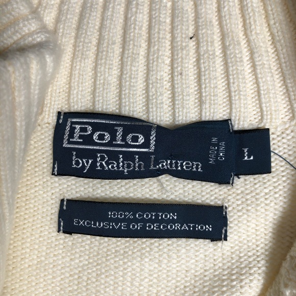 Ralph Lauren Polo men’s sweater off white color - Picture 5 of 6